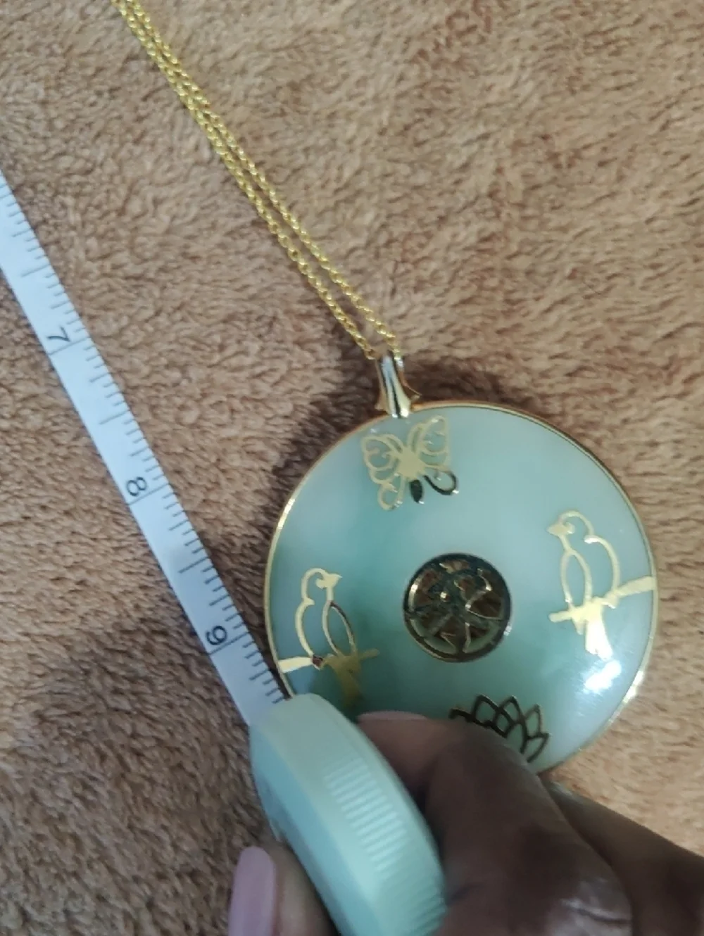 Aqua Quilted Mini Crossbody Bag with Cat Charm - Picture 10 of 10